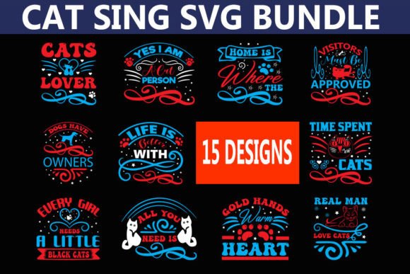 Cat Sing SVG Bundle: A Designer's Take on Stitching Charm
