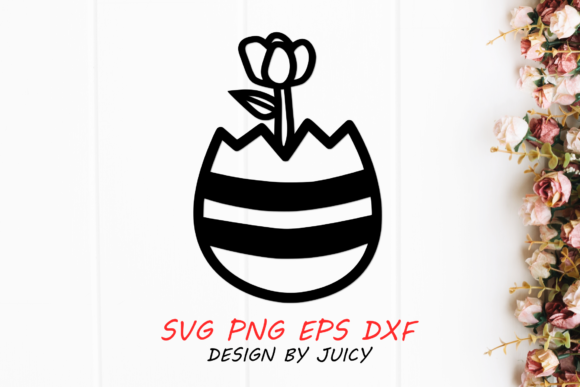 Review: Flower Growing in Easter Egg SVG for Embroidery